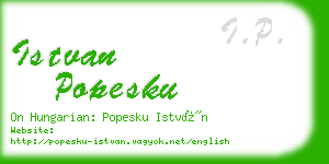 istvan popesku business card